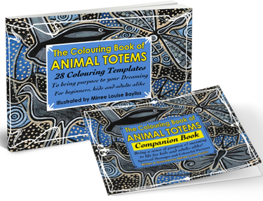 Book Set - 2 Books 'Animal Totem Colouring Book' COLOURING BOOK and POCKET BOOK SET by Mirree Contemporary Dreamtime Animal Series